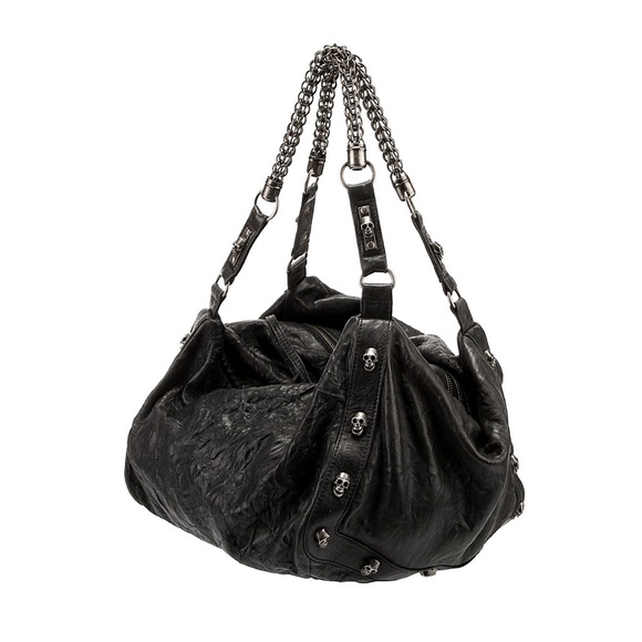 Thomas Wylde VINTAGE RARE Black SKULL Lambskin Oxford Circus Bag - Picture 2 of 16